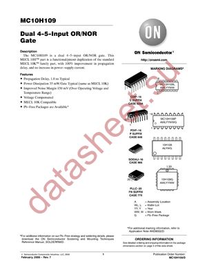 MC10H109FN datasheet  